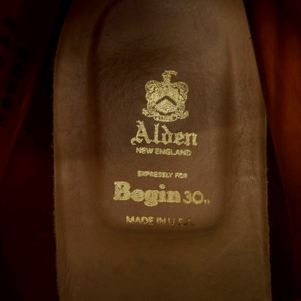 中古】オールデン ALDEN Begin 30周年記念 コンビ ミシガンブーツ ブラウン×オリーブ【 9 1/2 D 】【 状態ランクB –  リタリオリブロ