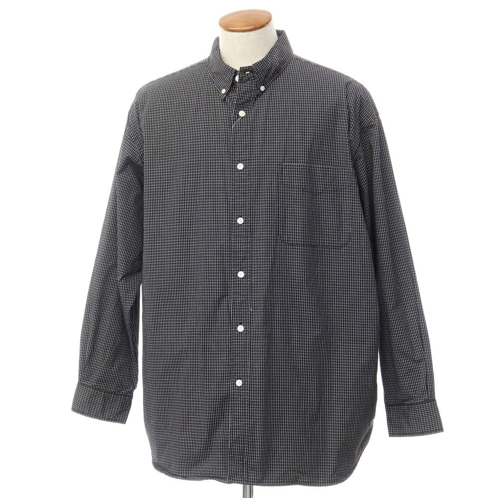 [Used] SSZ 2023 Autumn/Winter x MIN-NANO Cotton Button-down Casual Shirt Black x White [M] [Condition Rank B] ​​[Men&