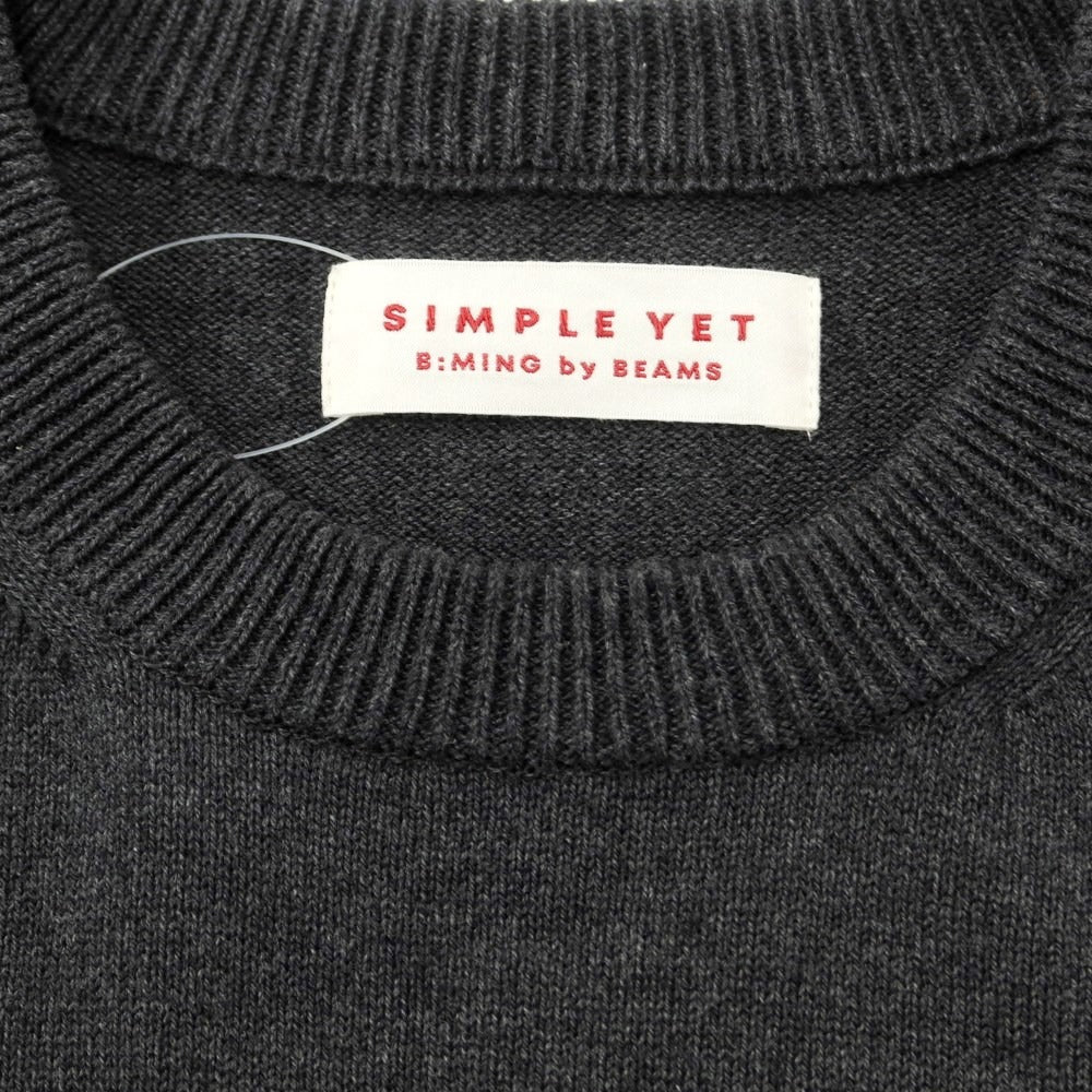 [Used] B:MING LIFE STORE by BEAMS Cotton crew neck pullover knit
 Dark gray [Size L] [GRY] [S/S] [Condition rank A] [Men&