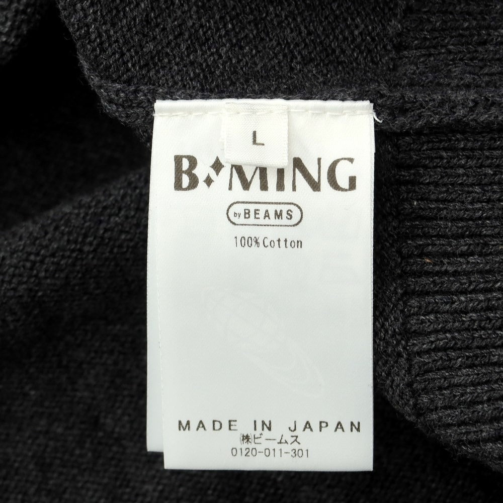 [Used] B:MING LIFE STORE by BEAMS Cotton crew neck pullover knit
 Dark gray [Size L] [GRY] [S/S] [Condition rank A] [Men&