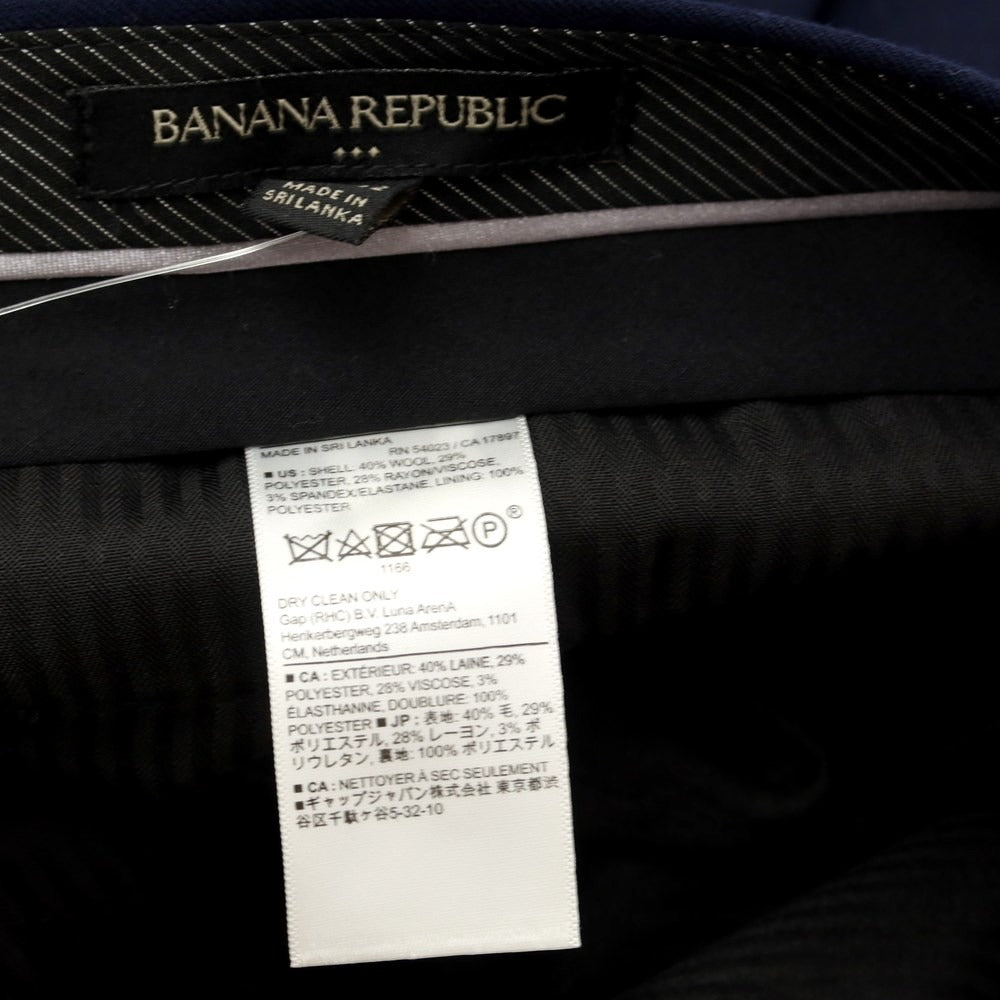 【中古】【未使用】バナナリパブリック Banana Republic ウールポリエステル カジュアルスラックスパンツ
 ネイビー【サイズ33】【NVY】【A/W】【状態ランクS】【メンズ】
【759879】
[DPD]