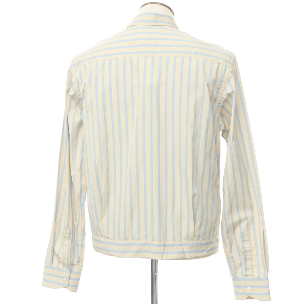 [New Outlet] Costmain Costumein Cotton Striped Casual Shirt Beige x Light Blue [50] [Condition Rank N-] [Men&