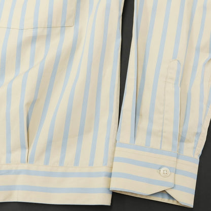 [New Outlet] Costmain Costumein Cotton Striped Casual Shirt Beige x Light Blue [Size 52] [BEI] [S/S/A/W] [Condition Rank N-] [Men&