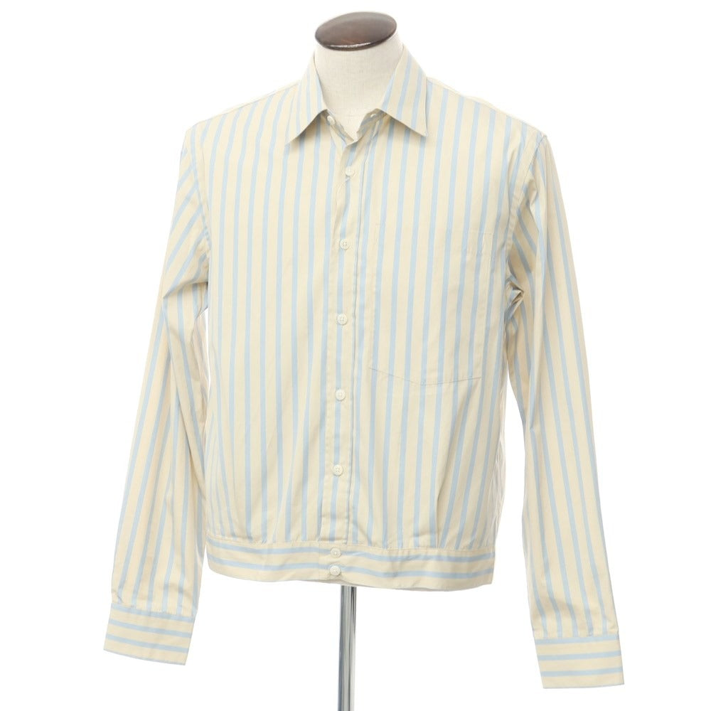 [New Outlet] Costmain Costumein Cotton Striped Casual Shirt Beige x Light Blue [Size 52] [BEI] [S/S/A/W] [Condition Rank N-] [Men&