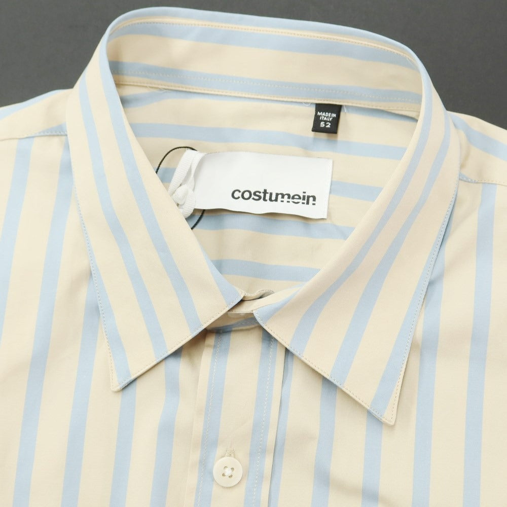 [New Outlet] Costmain Costumein Cotton Striped Casual Shirt Beige x Light Blue [Size 52] [BEI] [S/S/A/W] [Condition Rank N-] [Men&