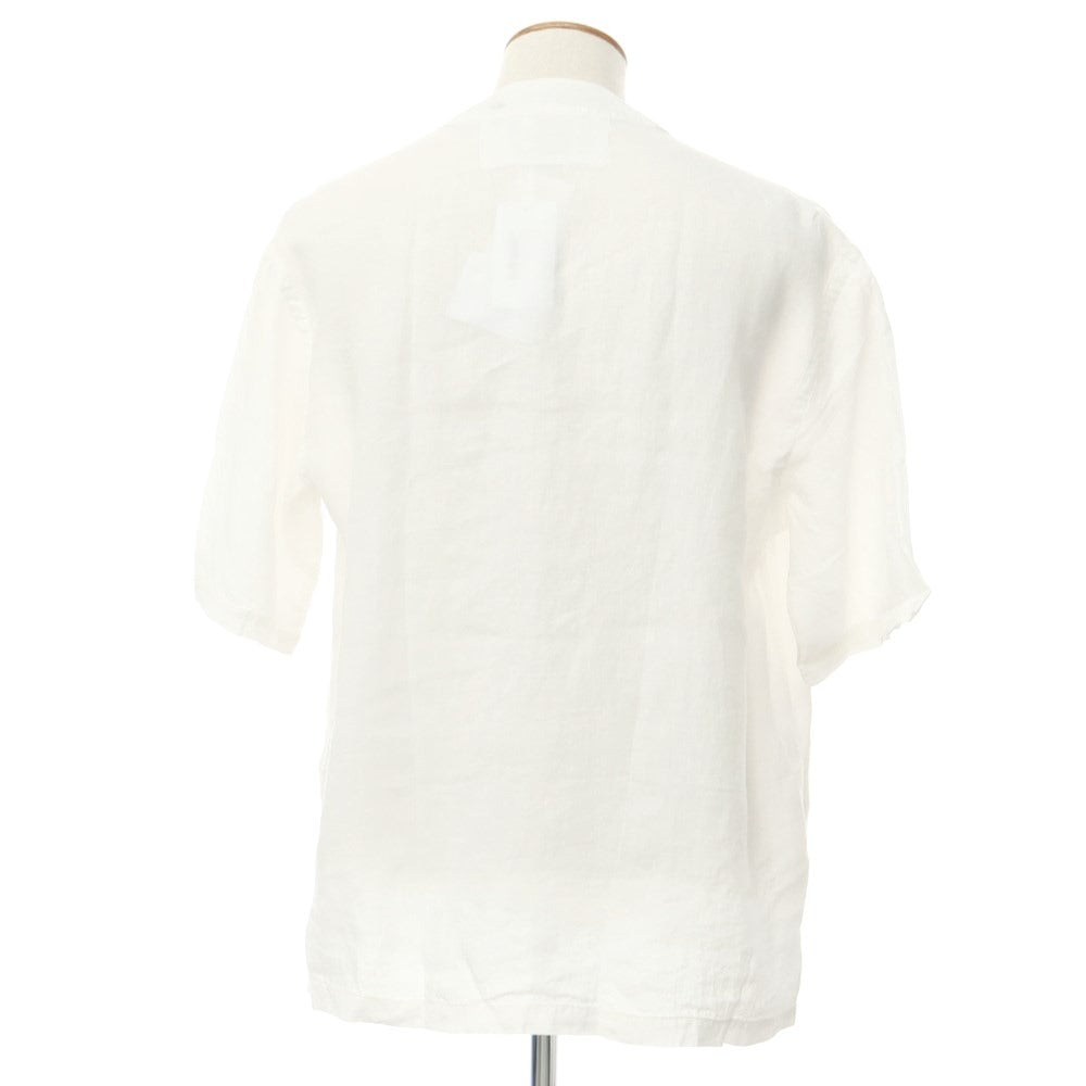 [New] Costmain Costumein Linen V-neck Pullover Short Sleeve Shirt White [Size 48] [WHT] [S/S] [Condition Rank N] [Men&