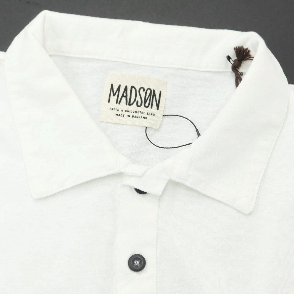 [New] Madson Cotton Short Sleeve Polo Shirt White [L] [Condition Rank N] [Men&