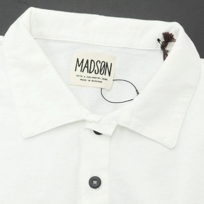 [New] Madson Cotton Short Sleeve Polo Shirt White [L] [Condition Rank N] [Men&