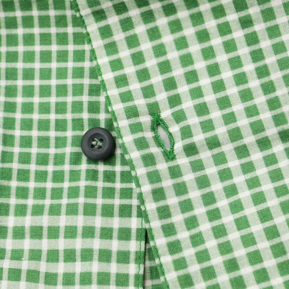 [New] Madson Cotton Check Open Collar Short Sleeve Shirt Green x White [Size S] [GRN] [S/S] [Condition Rank N] [Men&