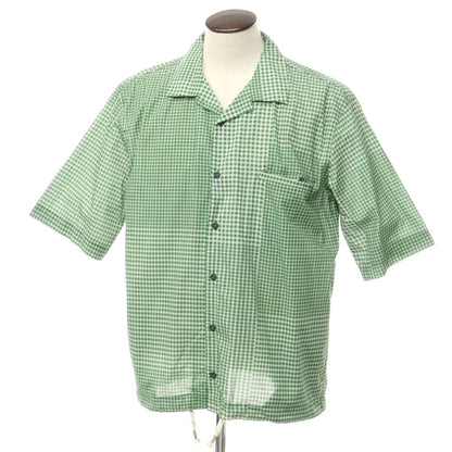 [New] Madson Cotton Check Open Collar Short Sleeve Shirt Green x White [Size L] [GRN] [S/S] [Condition Rank N] [Men&