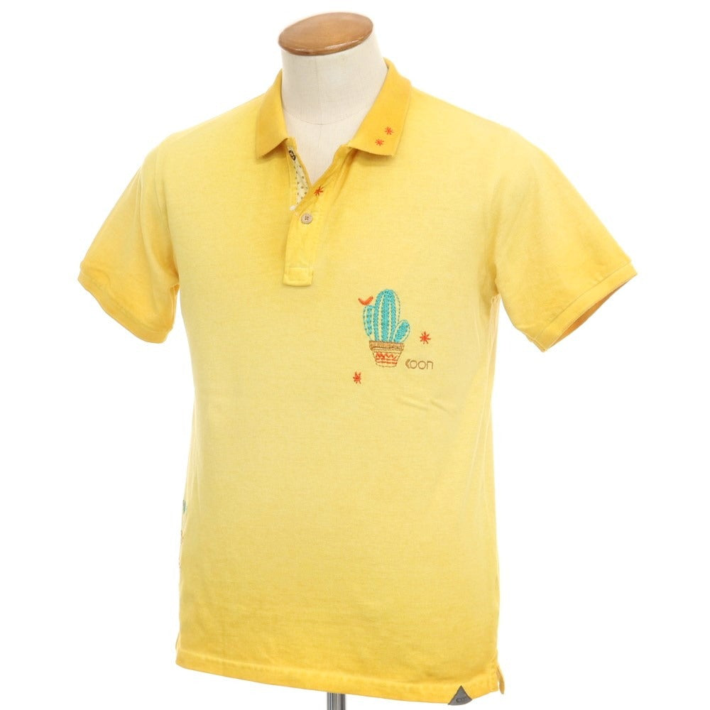 [New] KOON Cotton Pique Short Sleeve Polo Shirt
 Yellow [Size M] [YEL] [S/S] [Condition Rank N] [Men&