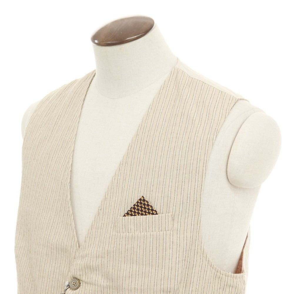 [New] KOON Cotton Polyester Reversible Vest Casual Gilet Beige x Brown [56] [Condition Rank N] [Men&