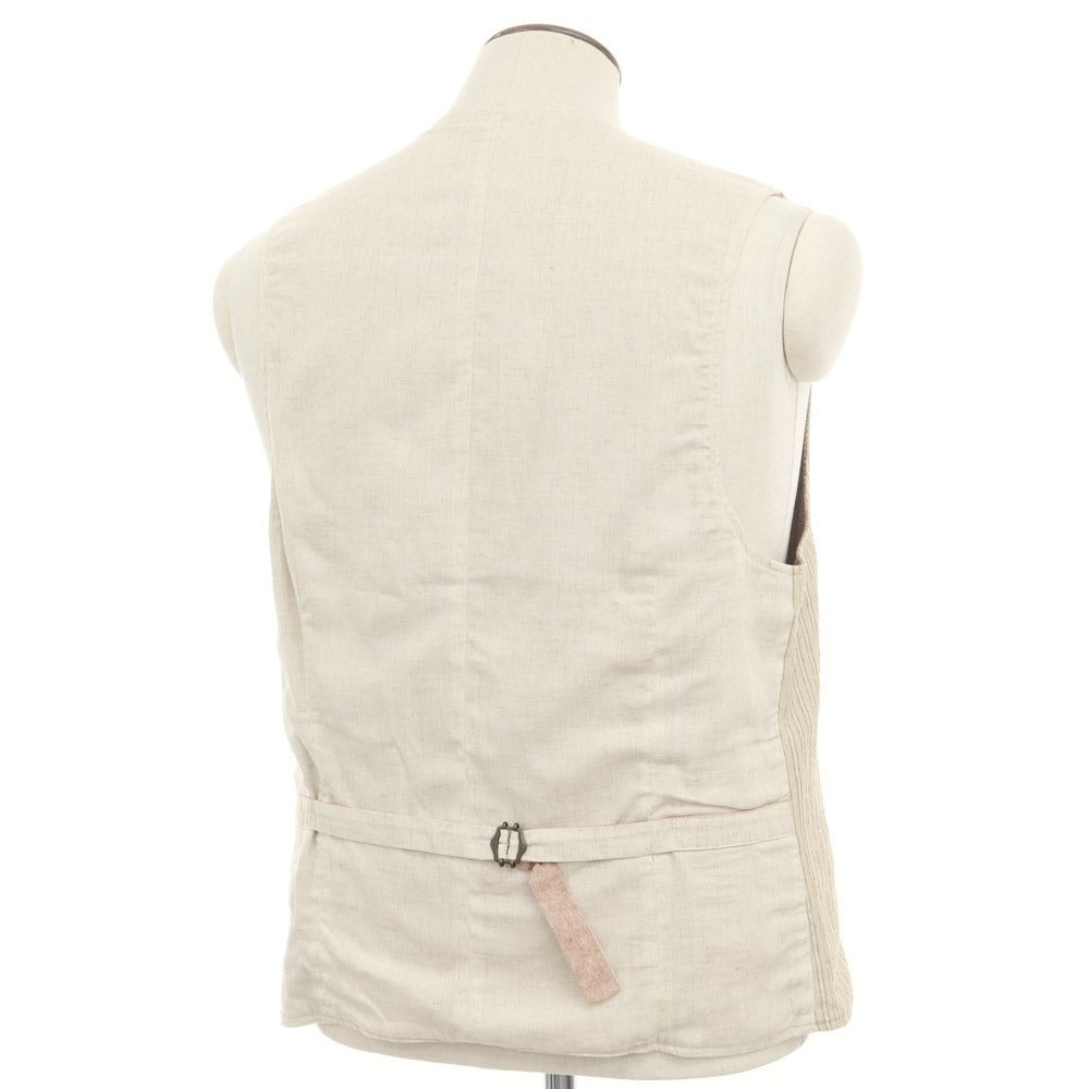 [New] KOON Cotton Polyester Reversible Vest Casual Gilet Beige x Brown [56] [Condition Rank N] [Men&