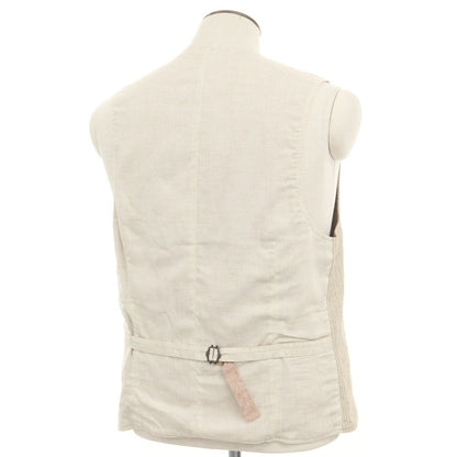 [New] KOON Cotton Polyester Reversible Vest Casual Gilet Beige x Brown [56] [Condition Rank N] [Men&