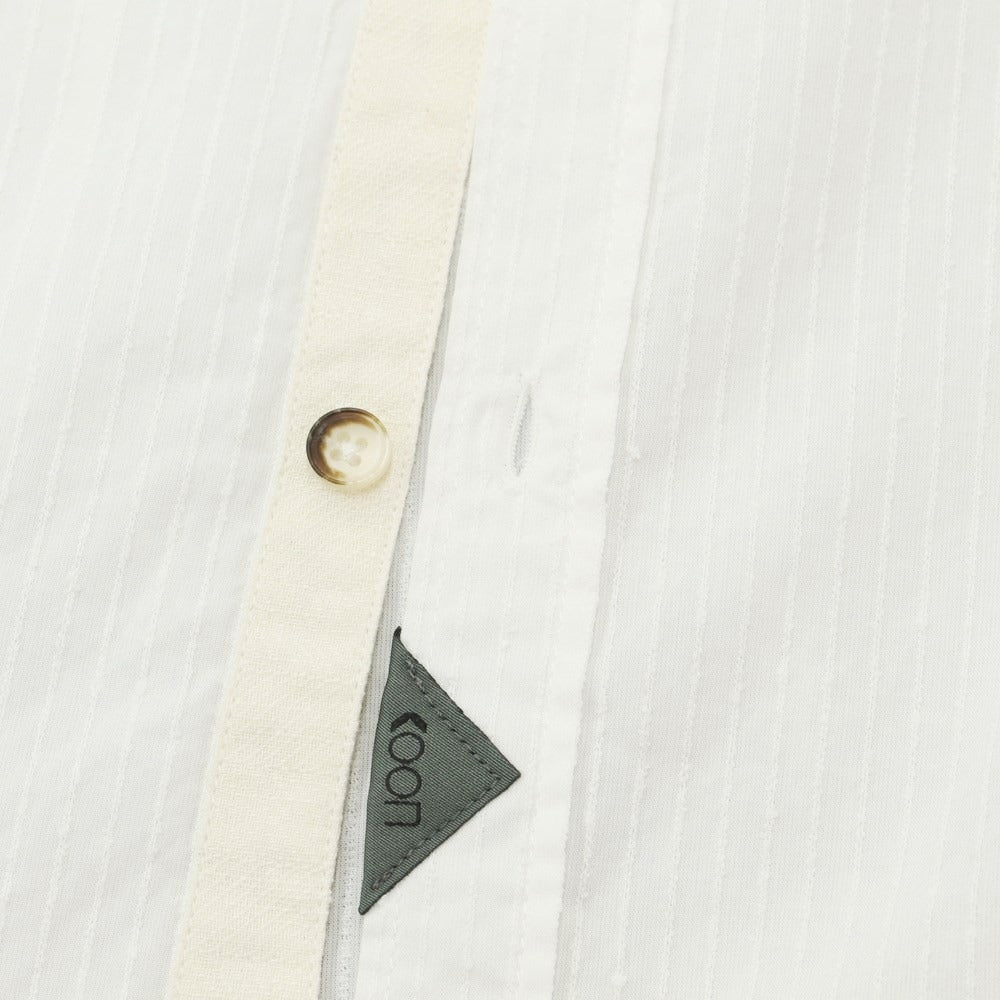 [New] KOON Cotton Band Collar Casual Shirt White [Size M] [WHT] [S/S] [Condition Rank N] [Men&