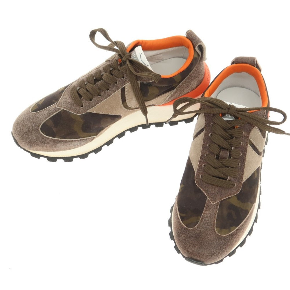 [New Outlet] VOILE BLANCHE QWARK MAN Camouflage pattern sneakers Khaki x Brown x Orange [39] [Condition Rank N-] [Men&