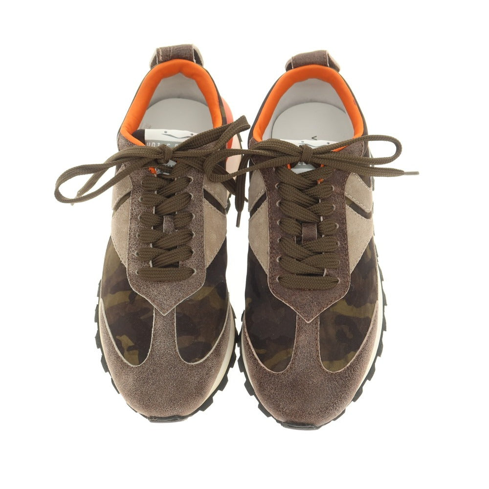 [New Outlet] VOILE BLANCHE QWARK MAN Camouflage pattern sneakers Khaki x Brown x Orange [39] [Condition Rank N-] [Men&