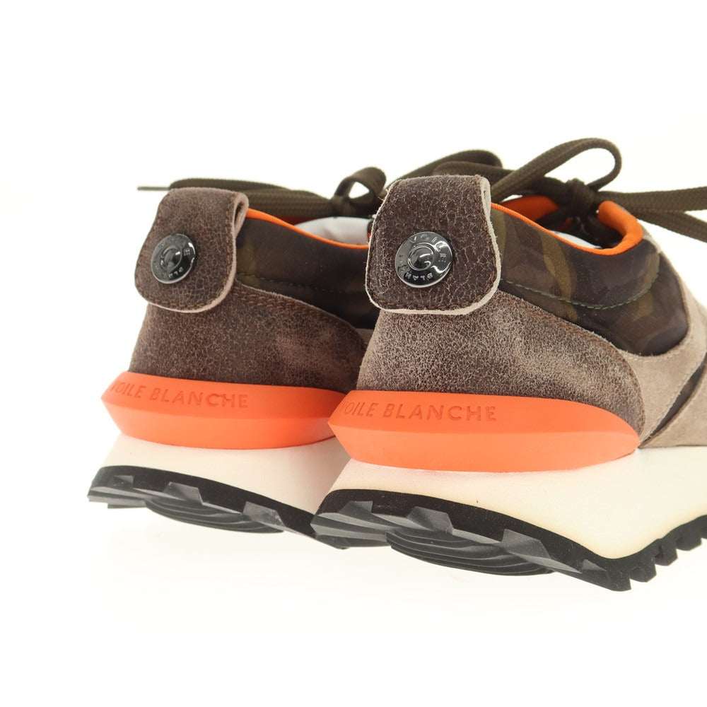 [New Outlet] VOILE BLANCHE QWARK MAN Camouflage pattern sneakers Khaki x Brown x Orange [39] [Condition Rank N-] [Men&