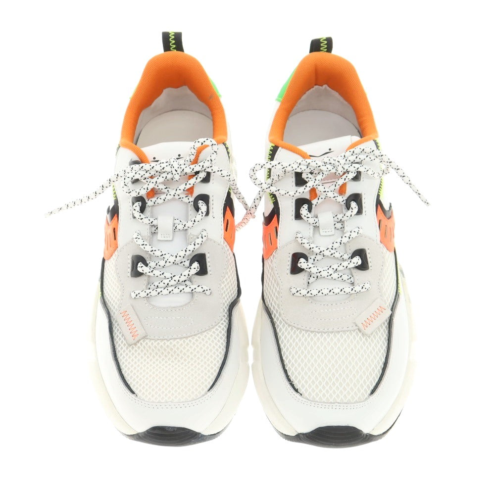 [New Outlet] Voile Blanche VOILE BLANCHE CLUB01 Mesh Leather Sneakers White x Orange [43] [Condition Rank N-] [Men&