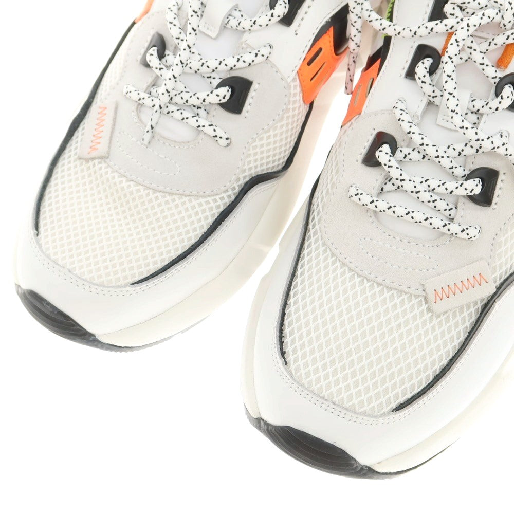 [New Outlet] Voile Blanche VOILE BLANCHE CLUB01 Mesh Leather Sneakers White x Orange [43] [Condition Rank N-] [Men&