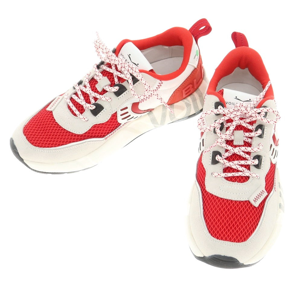 [New Outlet] Voile Blanche VOILE BLANCHE CLUB01 Mesh Leather Sneakers Red x White [39] [Condition Rank N-] [Men&