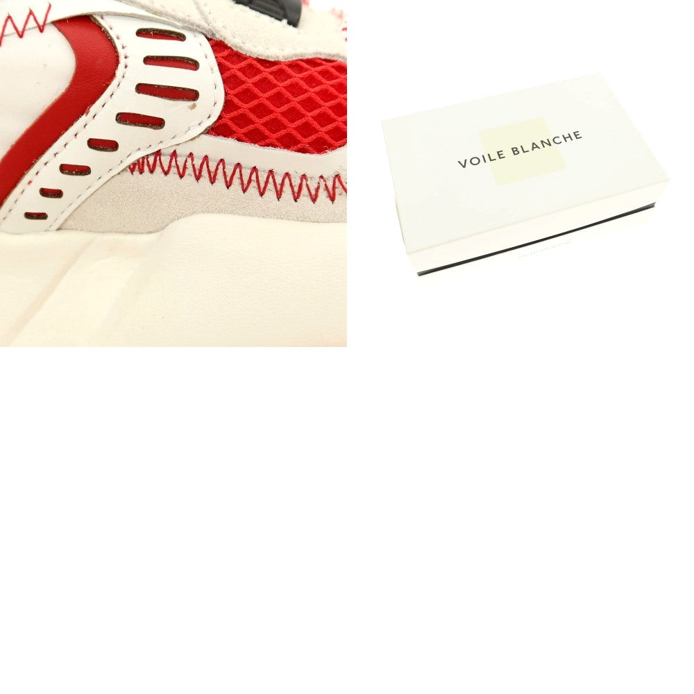 [New Outlet] Voile Blanche VOILE BLANCHE CLUB01 Mesh Leather Sneakers Red x White [39] [Condition Rank N-] [Men&