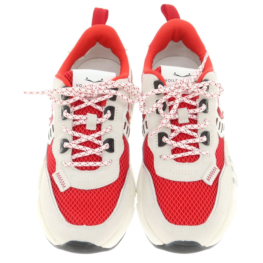 [New Outlet] Voile Blanche VOILE BLANCHE CLUB01 Mesh Leather Sneakers Red x White [39] [Condition Rank N-] [Men&