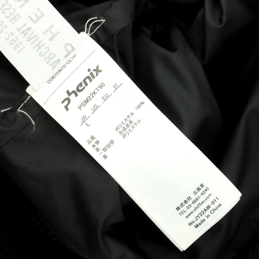 [Used] PHENIX ARCHIVAL RESEARCH polyester half-zip pullover knit 
Black [Size L] [BLK] [A/W] [Condition Rank B] ​​[Men&