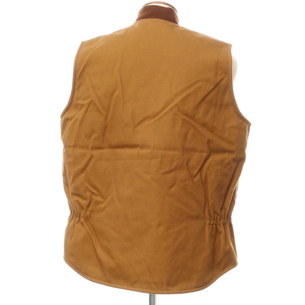 [Used] [Unused] is-ness reversible fleece zip-up vest, brown x light beige [UNISEX ONE SIZE] [Condition Rank S] [Men&