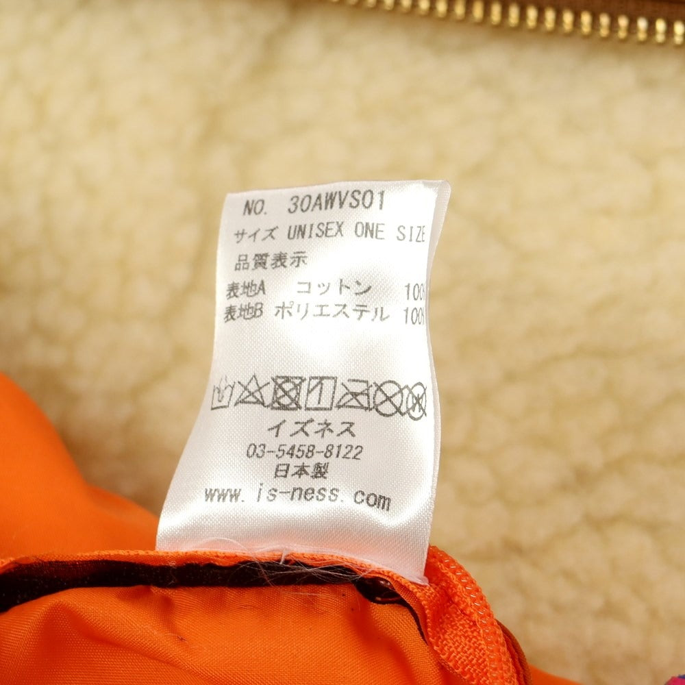 [Used] [Unused] is-ness reversible fleece zip-up vest, brown x light beige [UNISEX ONE SIZE] [Condition Rank S] [Men&