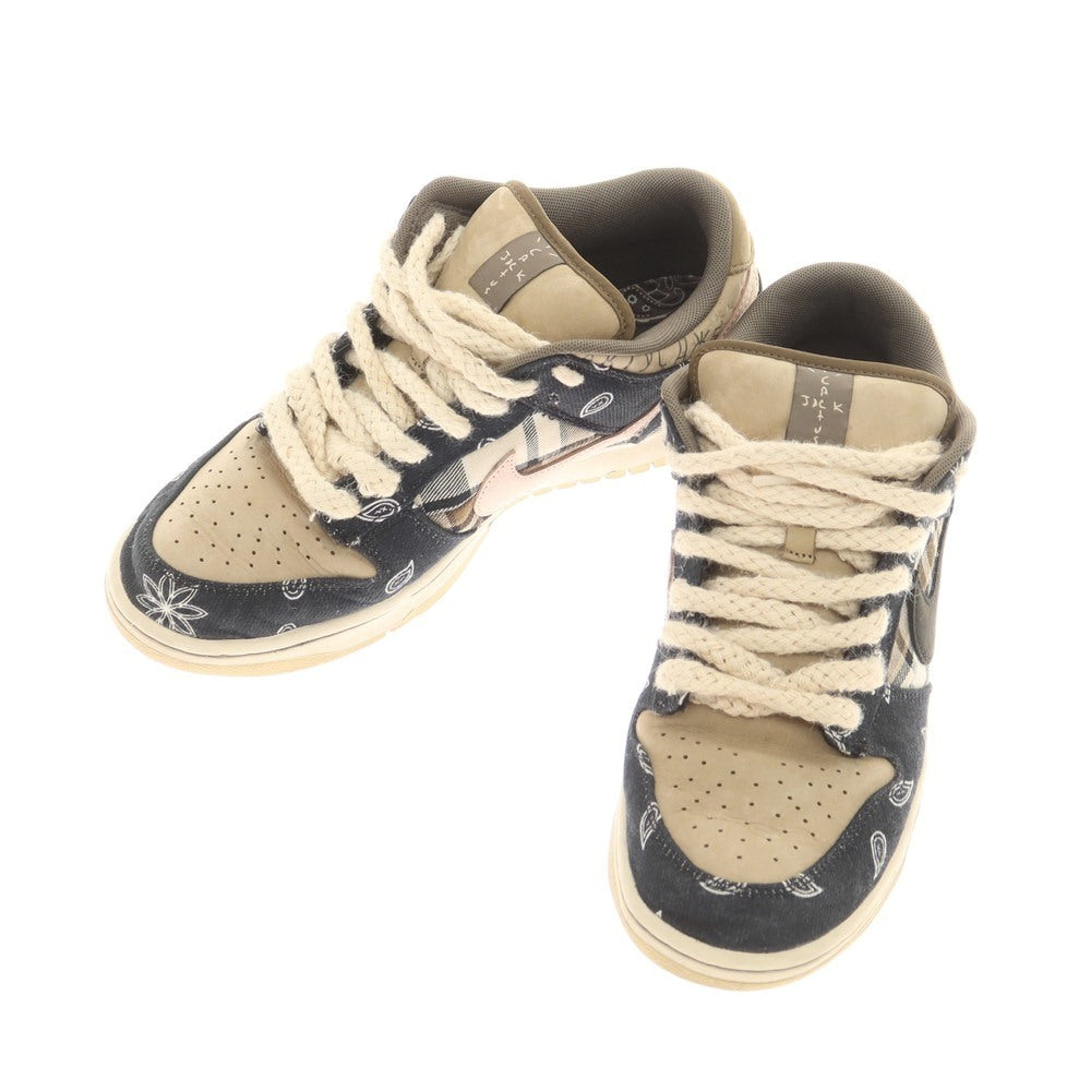 【中古】ナイキ NIKE × TRAVIS SCOTT SB DUNK LOW PRM QS ダンクロー スニーカー ブラック×ベージュ【 27cm 】【 状態ランクB 】【 メンズ 】
[BPD]