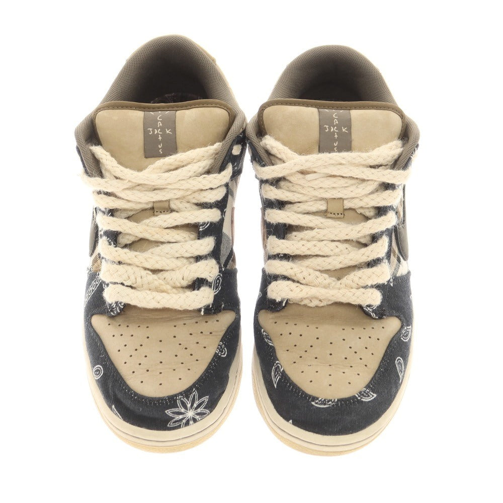 [Used] Nike NIKE x TRAVIS SCOTT SB DUNK LOW PRM QS Dunk Low Sneakers Black x Beige [27cm] [Condition Rank B] ​​[Men&