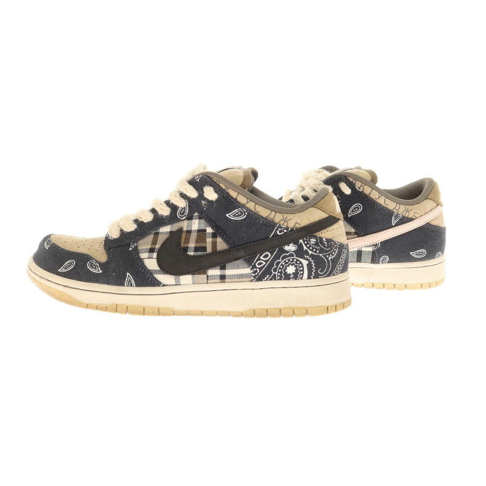 【中古】ナイキ NIKE × TRAVIS SCOTT SB DUNK LOW PRM QS ダンクロー スニーカー ブラック×ベージュ【 27cm 】【 状態ランクB 】【 メンズ 】
[BPD]