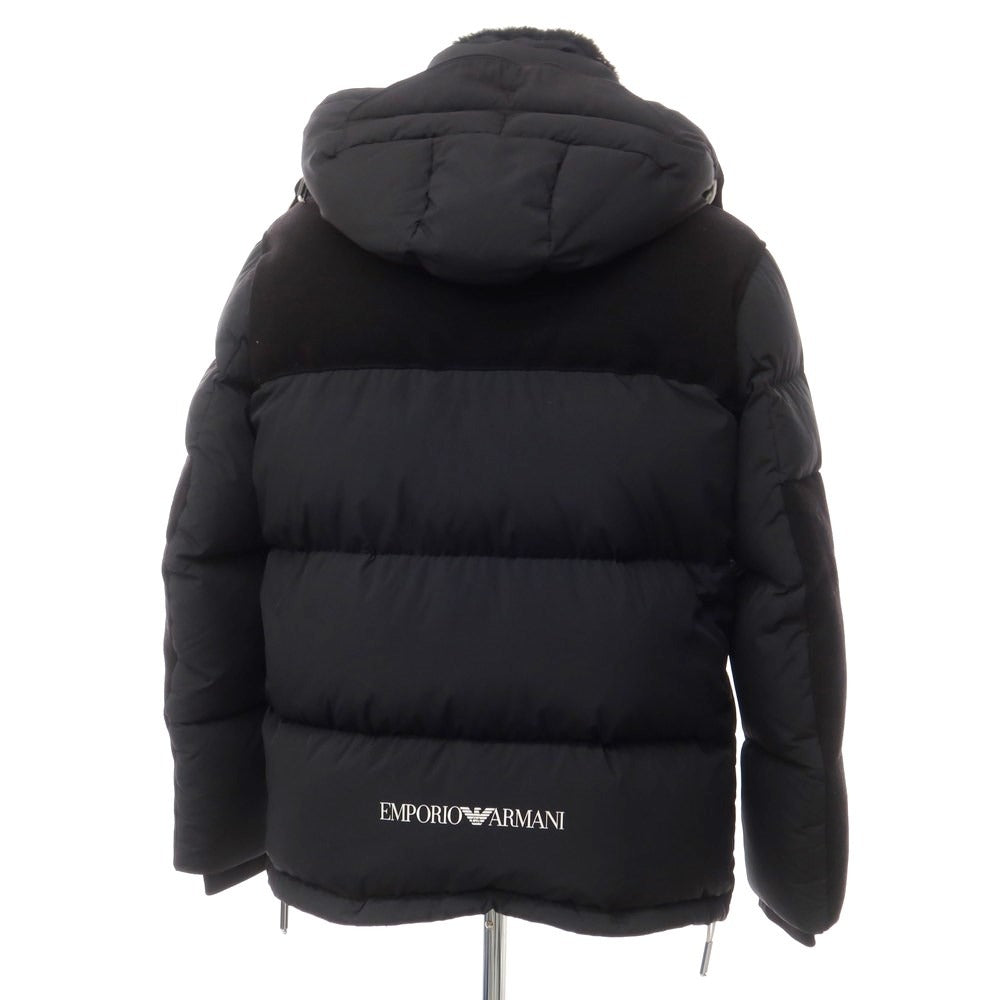 中古】エンポリオ アルマーニ EMPORIO ARMANI ポリエステル ウール 切替 ダウンジャケット ブラック【 46 】【 状態ラン –  リタリオリブロ