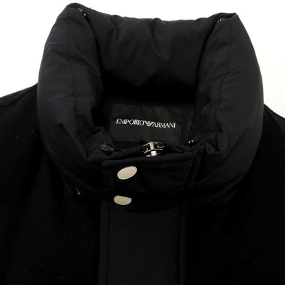 [Used] Emporio Armani EMPORIO ARMANI Polyester wool switching down jacket Black [46] [Condition rank B] ​​[Men&