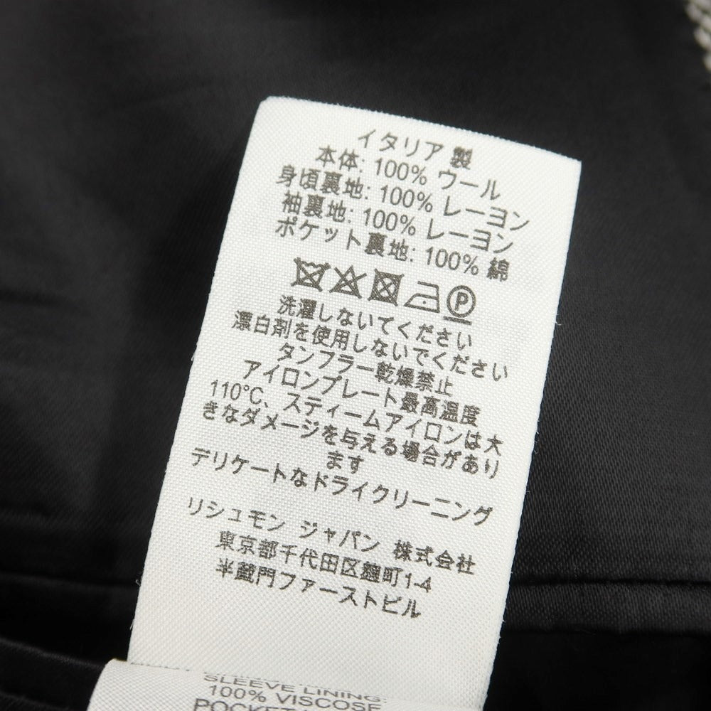 [Used] Dunhill Wool Herringbone Double Breasted Coat Black x White [46] [Condition Rank C] [Men&