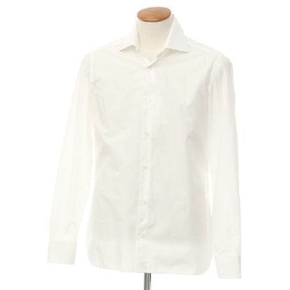 [Used] Luigi Borrelli Cotton Wide Collar Dress Shirt White [40] [Condition Rank B] ​​[Men&