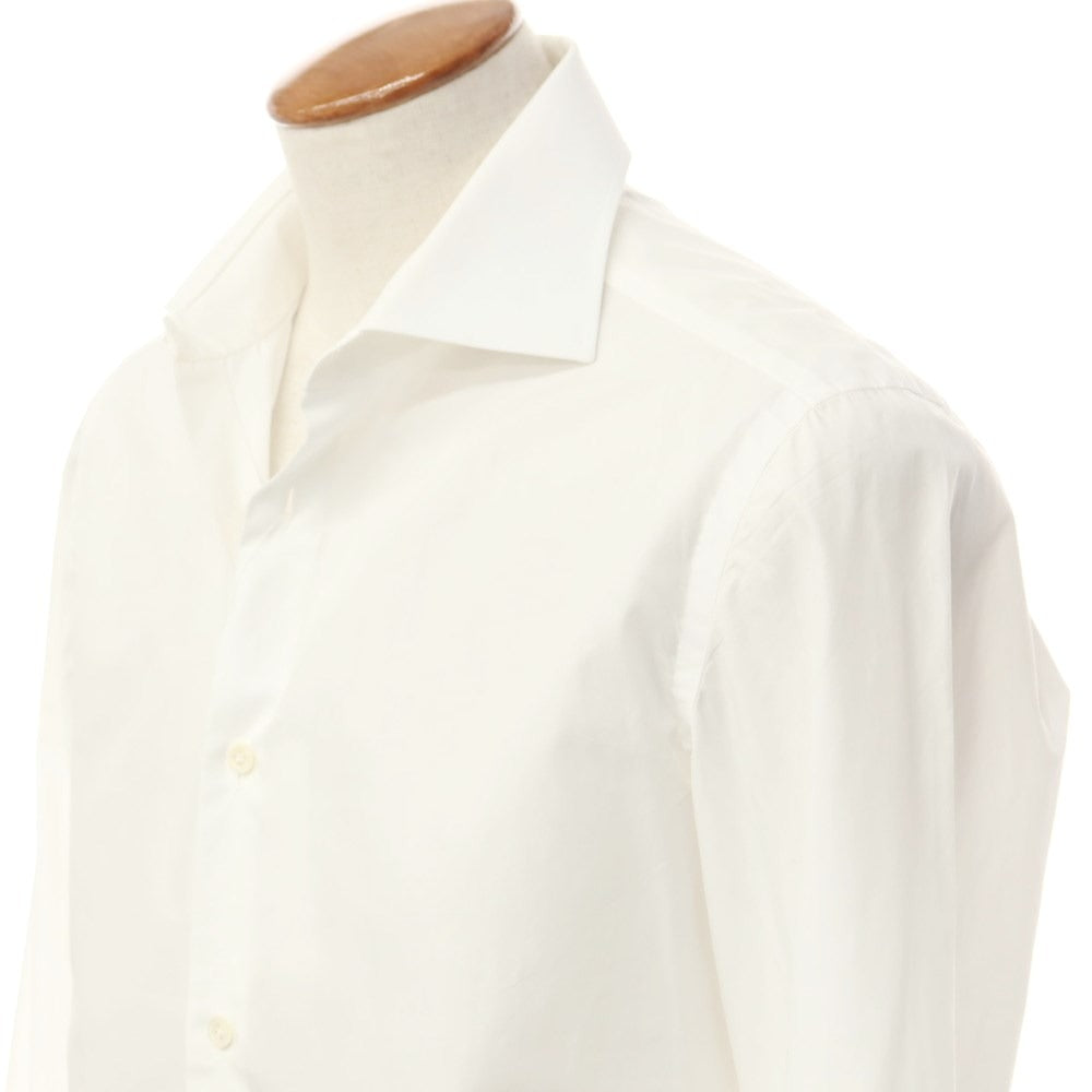 [Used] Luigi Borrelli Cotton Wide Collar Dress Shirt White [40] [Condition Rank B] ​​[Men&