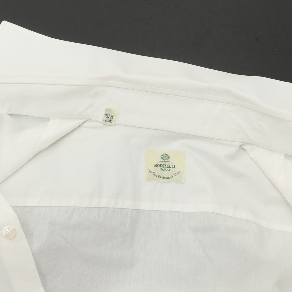 [Used] Luigi Borrelli Cotton Wide Collar Dress Shirt White [40] [Condition Rank B] ​​[Men&