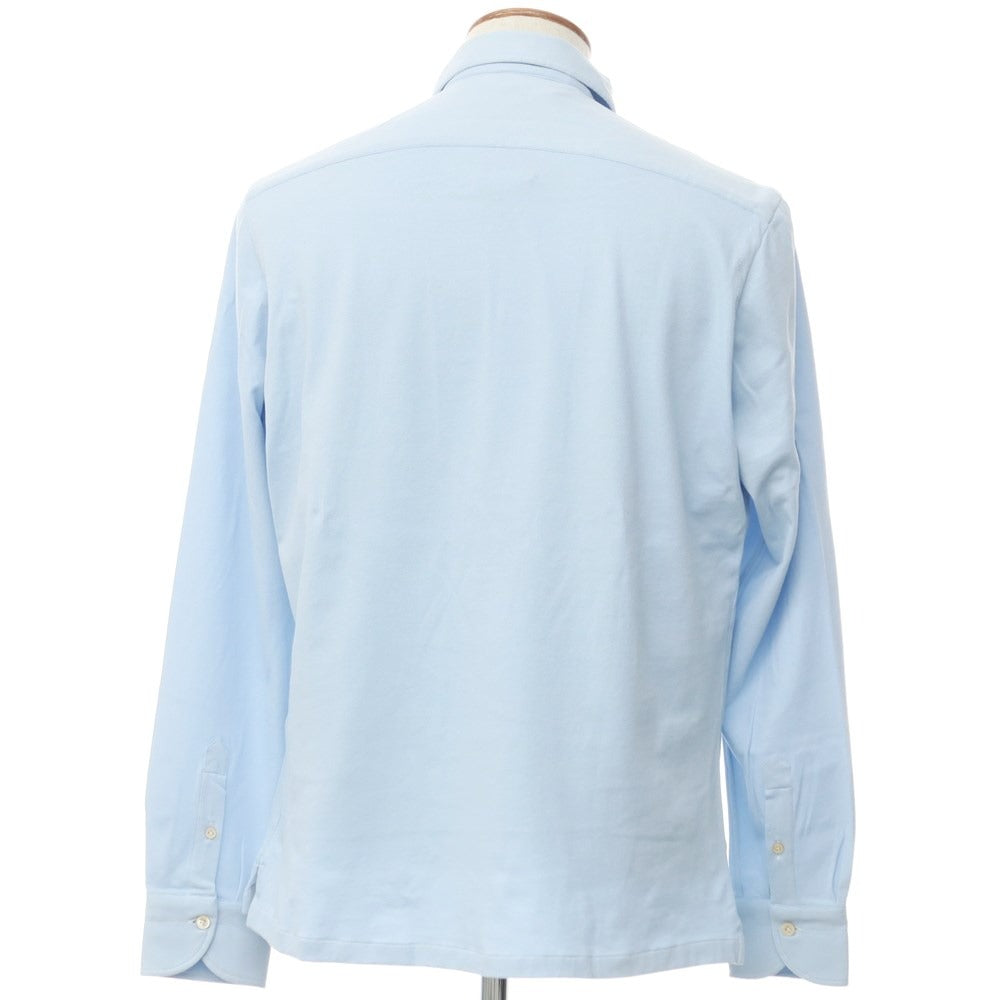 [Used] ERRICO FORMICOLA Cotton Pique Long Sleeve Polo Shirt
 Light blue [Size M] [BLU] [S/S/A/W] [Condition Rank C] [Men&