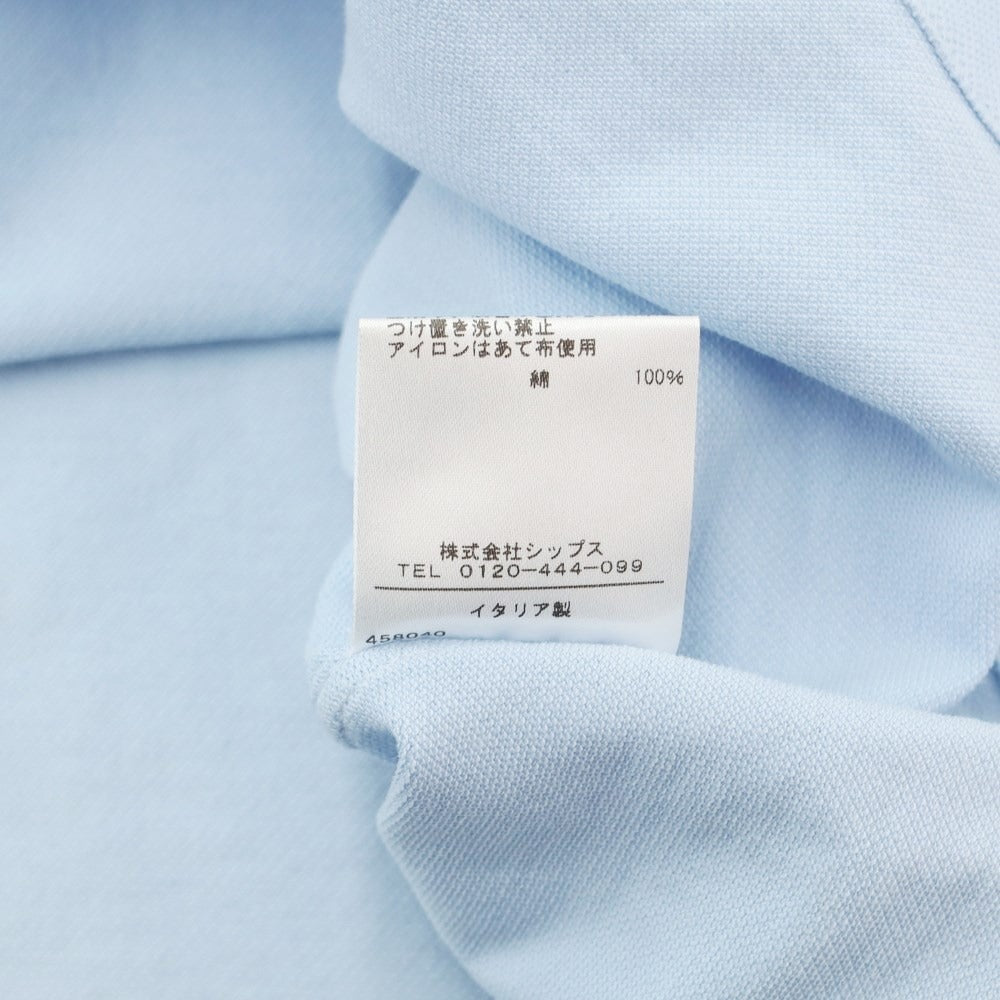 [Used] ERRICO FORMICOLA Cotton Pique Long Sleeve Polo Shirt
 Light blue [Size M] [BLU] [S/S/A/W] [Condition Rank C] [Men&