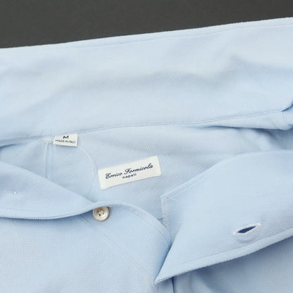 [Used] ERRICO FORMICOLA Cotton Pique Long Sleeve Polo Shirt
 Light blue [Size M] [BLU] [S/S/A/W] [Condition Rank C] [Men&