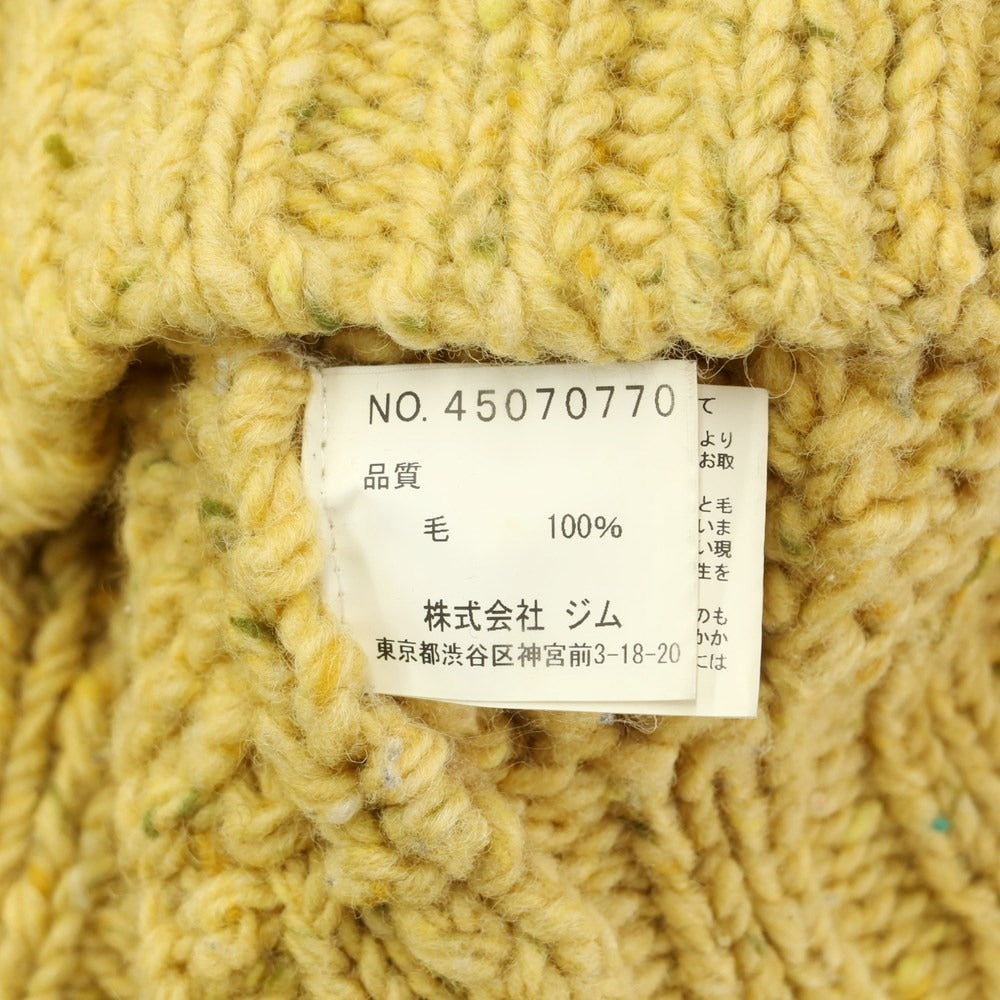 [Used] Corsini low gauge wool Aran cardigan, yellow [46] [Condition rank C] [Men&