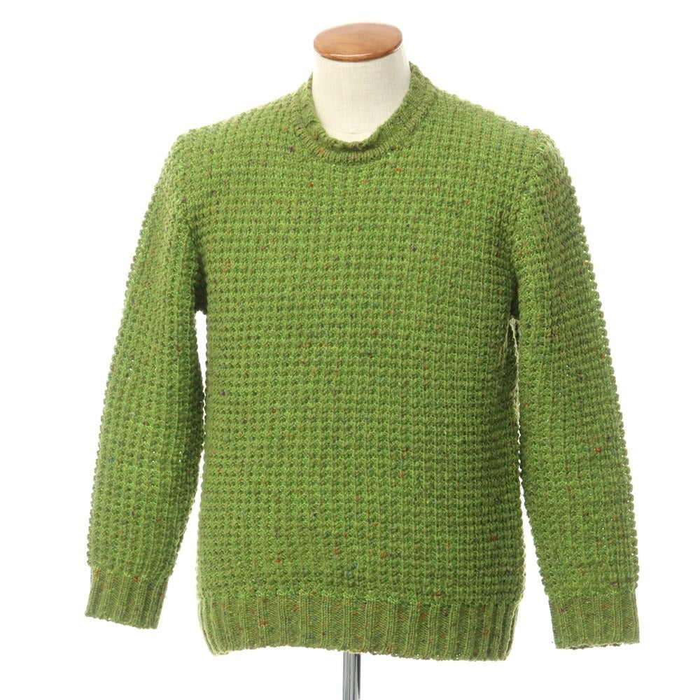 [Used] Corsini low gauge wool crew neck knit green [46] [Condition rank C] [Men&