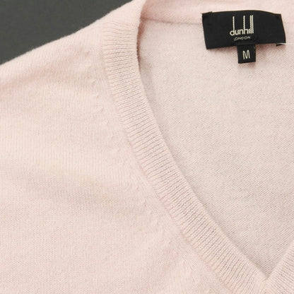 [Used] Dunhill high gauge wool V-neck knit, light pink [M] [Condition: C] [Men&