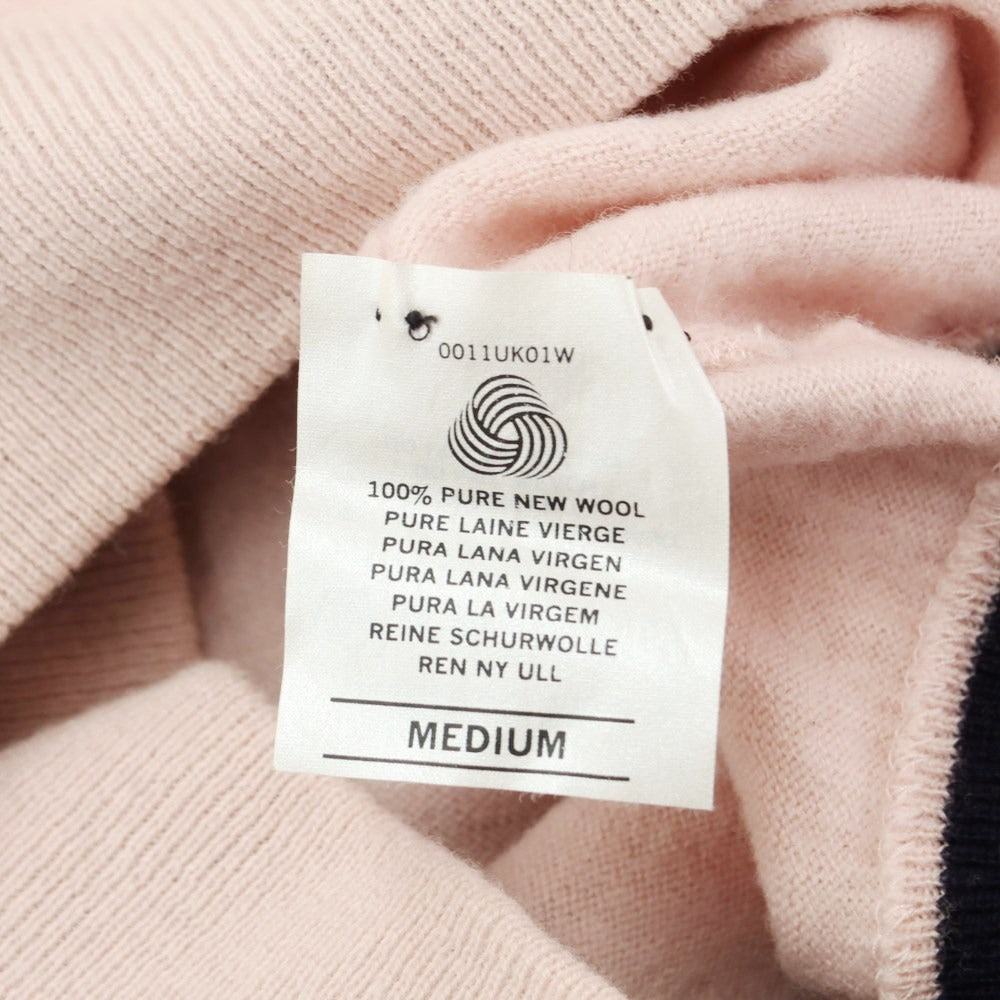 [Used] Dunhill high gauge wool V-neck knit, light pink [M] [Condition: C] [Men&