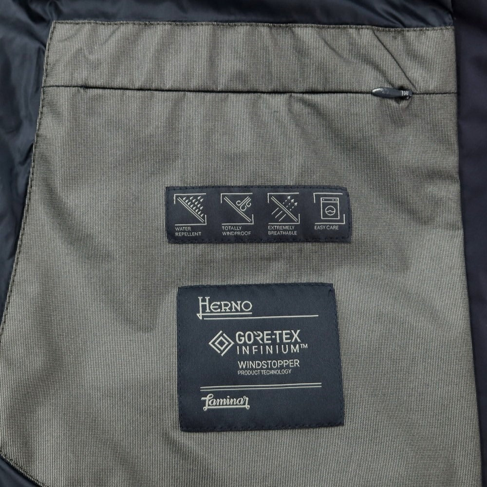 【中古】ヘルノ Herno Laminar GORE-TEX ブルゾン ダウンジャケット ダークネイビー【 46 】【 状態ランクB 】【 メンズ 】