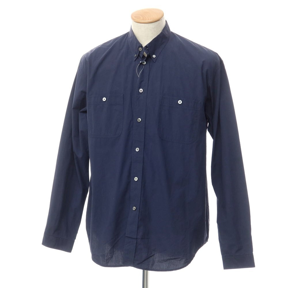 [Used] Bagutta Cotton Button-down Casual Shirt Navy [38] [Condition Rank C] [Men&