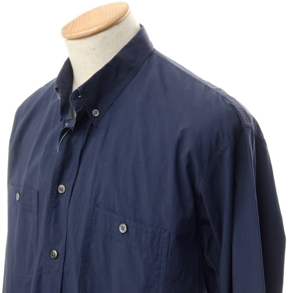 [Used] Bagutta Cotton Button-down Casual Shirt Navy [38] [Condition Rank C] [Men&