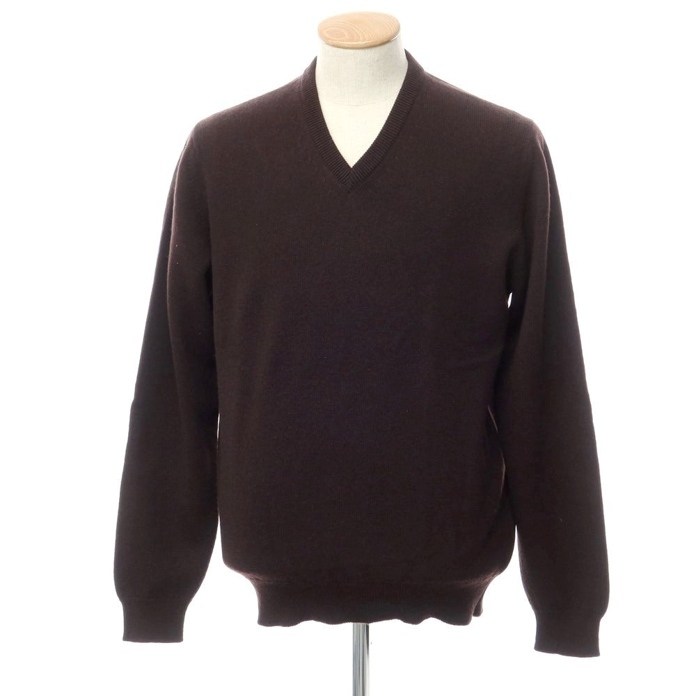 [Used] PURDEY Cashmere V-neck Sweater Dark Brown [M] [Condition Rank B] ​​[Men&